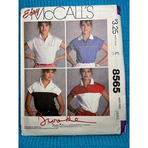 McCalls 8565 Sewing pattern polo shirt Brooke Shields size small
